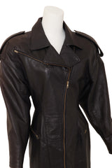 Sculpted Leather Moto Dress by North Beach Leather on mannequin close @ Recess LA