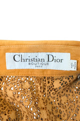 Christian Dior 2006 S/S Perforated Lace Leather Jacket signature label @recess la