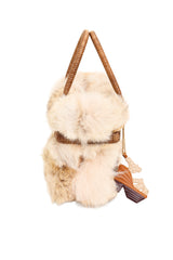 Vintage Salvatore Ferragamo Fur Wicker Box Bag side @ Recess LA