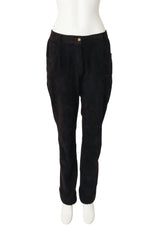 Vintage Christian Dior black suede pants Front on Mannequin @RecessLA