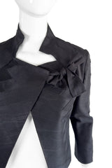 Issey Miyake Woven Chevron Tie Jacket tie detail on mannequin @recess la