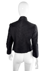 Issey Miyake Woven Chevron Tie Jacket back on mannequin @recess la