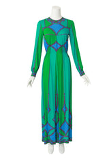 baroque print jumpsuit by Emilio Pucci on mannequin straight @ Recess LA