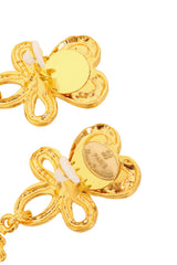 Ribbon Heart Drop Earrings by Hanna Bernhard signature @ Recess LA