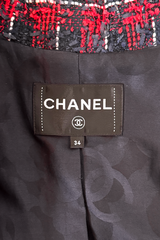 Chanel Plaid Bouclé Jacket signature label @recess la