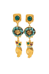 Medusa Hand Drop Earrings by Hanna Bernhard @ Recess LA