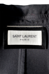 Saint Laurent Oversized Vinyl Trench Coat signature label @recess la