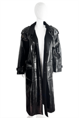 Saint Laurent Oversized Vinyl Trench Coat open front on mannequin @recess la