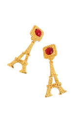 Eiffel Tower Drop Earrings by Hanna Bernhard close @ Recess LA