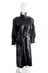 Saint Laurent Oversized Vinyl Trench Coat front on mannequin @recess la