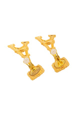 Eiffel Tower Drop Earrings by Hanna Bernhard backs open @ Recess LA