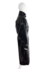 Saint Laurent Oversized Vinyl Trench Coat side on mannequin @recess la