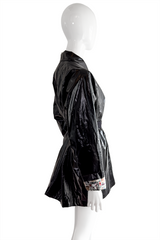 Louis Vuitton Vinyl Swing Jacket belted side on mannequin @recess la