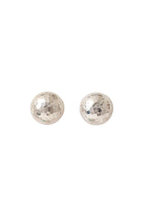 Sterling dome button earrings @ Recess LA