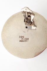 Sterling dome button earrings stamp @ Recess LA