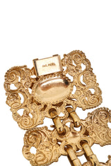 Heraldic Filigree Link Bracelet by Napier Pat. Pend stamp @ Recess LA