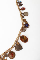 Charm chain necklace gem and nickel charms @ Recess LA