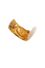 Vintage Chanel Quilted Door Knocker Hoops signature @ Recess LA
