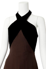 silk halter dress close @ Recess LA