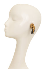 Vintage Ornate Lucite Half Hoop Earrings on mannequin @ Recess LA