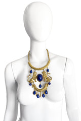 Vintage Donald Stannard Twin Lions Pendant Necklace III on mannequin @recess la