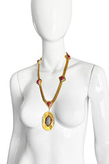 Roberto Cavalli Diamond Pendant Necklace on mannequin @recess la