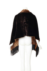 Leopard shawl by Dior on mannequin back @ Recess LA