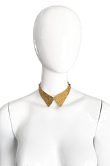 Vintage Trifari Textured Lapel Collar Necklace on mannequin @recess la