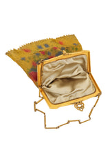 Vintage Whiting & Davis Filigree Rose Mesh Bag inside @ Recess LA