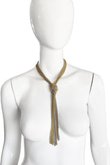 Vintage Les Bernard Knotted Mixed Metal Necklace II on mannequin @recess la
