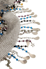 Metal Mesh Bead Fringe Necklace Belt fringe close @ Recess LA