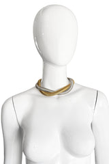 Vintage Two-Tone Snake Collar Necklace on mannequin @recess la