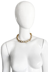 Vintage Napier Chunky Cut Crystal Collar Necklace III on mannequin @recess la