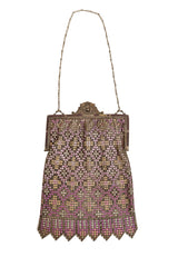 Vintage Inlay Frame Diamond Mesh Bag @ Recess LA