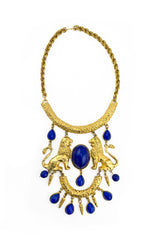 Vintage Donald Stannard Twin Lions Pendant Necklace III @recess la