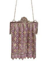 Vintage Inlay Frame Diamond Mesh Bag close @ Recess LA