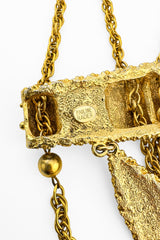 Vintage Pauline Rader Byzantine Teardrop Drape Necklace signature cartouche @recess la