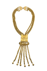 Vintage Rolo Chain Fringe Tablet Necklace @recess la