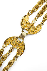Vintage Rolo Chain Fringe Tablet Necklace clasp @recess la