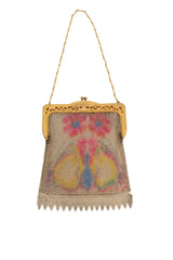Vintage Whiting & Davis Symmetry Floral Mesh Bag @ Recess LA