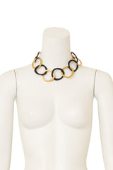 Organic Mixed Ring Link Necklace by Cécile Jeanne on mannequin @ Recess LA