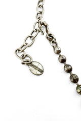 Vintage Jean Paul Gaultier Crystal Keyhole Charm Necklace clasp and signature @recess la