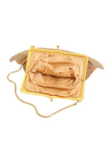 Vintage Whiting & Davis Diamond Floral Mesh Bag II inside @ Recess LA
