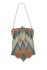 Vintage Whiting & Davis Geo Chevron Mesh Bag @ Recess LA