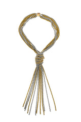 Vintage Les Bernard Knotted Mixed Metal Necklace II @recess la