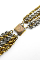 Vintage Les Bernard Knotted Mixed Metal Necklace II clasp @recess la
