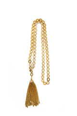 Vintage Napier Circle Link Tassel Necklace Belt @recess la