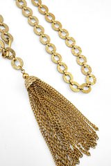 Vintage Napier Circle Link Tassel Necklace Belt detail @recess la