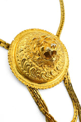 Vintage Judith Leiber Roaring Lion Medallion Necklace detail @recess la