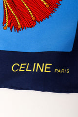Horse and Carriage Tassel Radial Print Silk Scarf Logo @ Recess LA